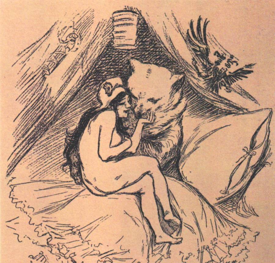 Карикатура «Марианна и медведь»